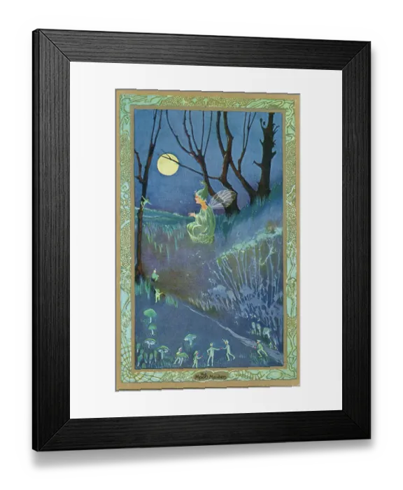 Framed Print : The Moon Maiden - fairy in moonlight Framed Print : The Moon Maiden - fairy in moonlight
