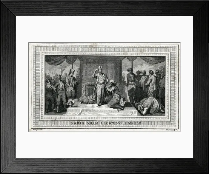 Framed Print : Nadir (Nader) Shah of Iran crowning himself Framed Print : Nadir (Nader) Shah of Iran crowning himself