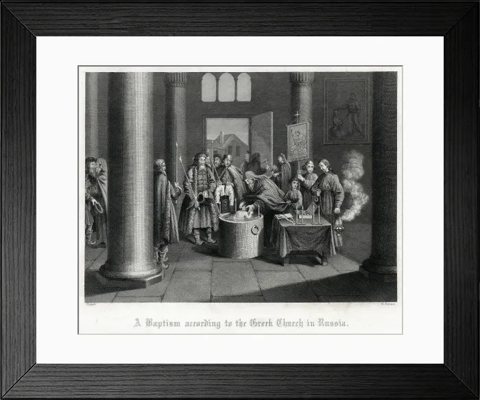 Framed Print : A Baptism according to the Greek Church in Russia Framed Print : A Baptism according to the Greek Church in Russia