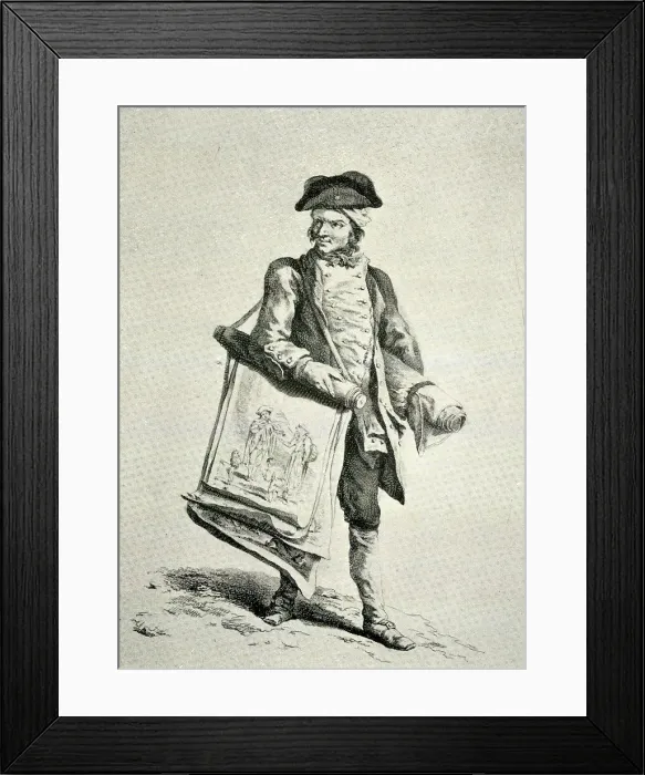 Framed Print : The Art Seller, Street Cries of Vienna Framed Print : The Art Seller, Street Cries of Vienna
