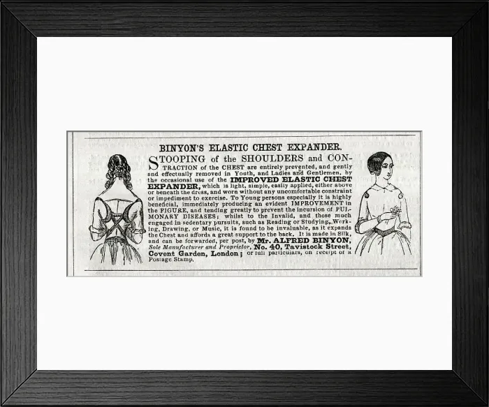 Framed Print : Advert, Binyon's Elastic Chest Expander Framed Print : Advert, Binyon's Elastic Chest Expander