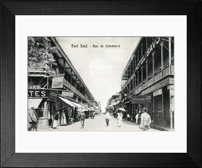 Framed Print : Rue de Commerce, Commercial Road, Port Said, Egypt Framed Print : Rue de Commerce, Commercial Road, Port Said, Egypt