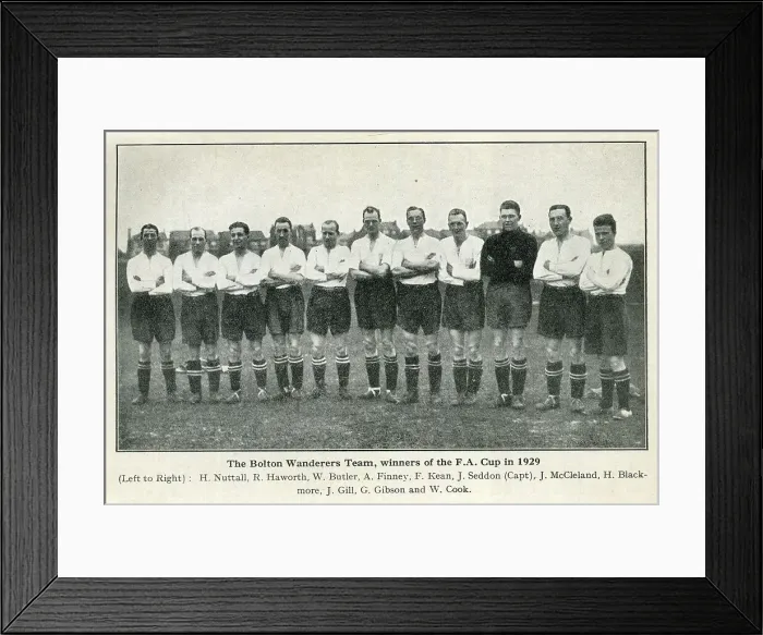 Framed Print : Bolton Wanderers team, FA Cup winners in 1929 Framed Print : Bolton Wanderers team, FA Cup winners in 1929
