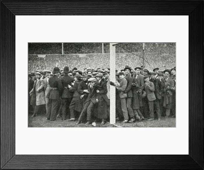 Framed Print : Crowd invading pitch, FA Cup Final, Wembley, 1923 Framed Print : Crowd invading pitch, FA Cup Final, Wembley, 1923