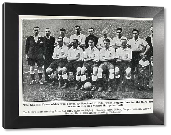England International Football team, 1933