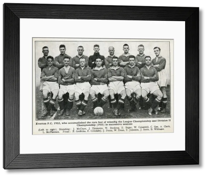 Framed Print : Everton FC team, 1932 Framed Print : Everton FC team, 1932