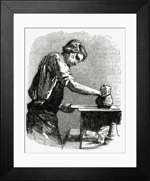 Framed Print : Inking the Copper Plate, Engraving and Printing on Copper Framed Print : Inking the Copper Plate, Engraving and Printing on Copper