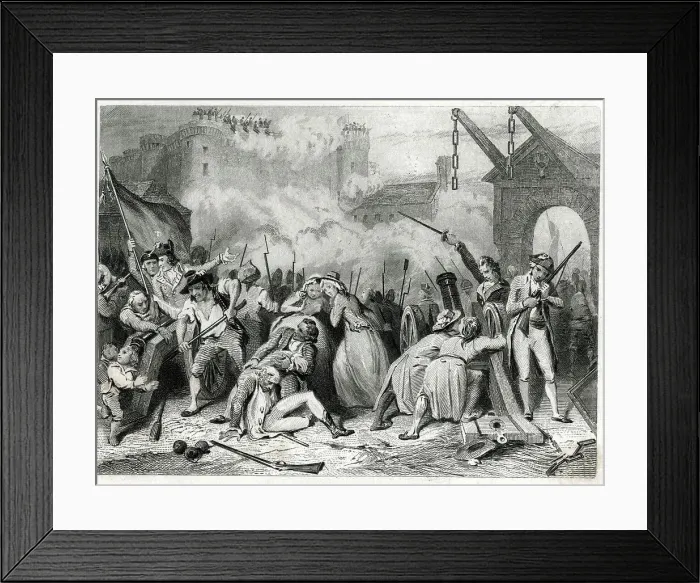 Framed Print : French Revolution, Attack on the Bastille, Paris Framed Print : French Revolution, Attack on the Bastille, Paris