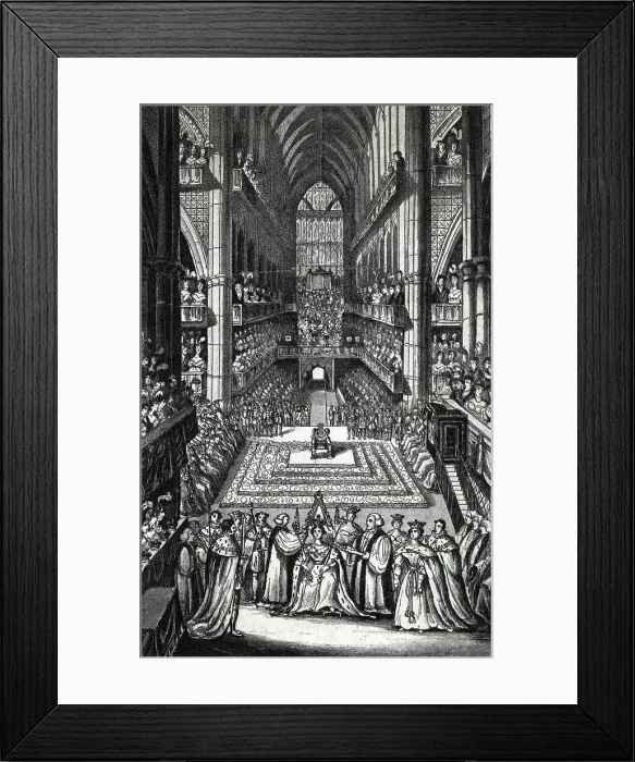 Framed Print : The Crowning of Queen Victoria at Her Coronation