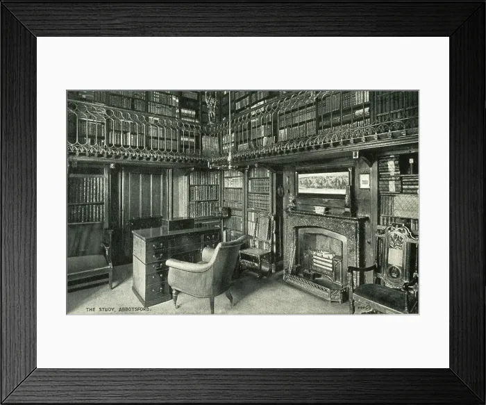 Framed Print : The Study, Abbotsford, home of Sir Walter Scott Framed Print : The Study, Abbotsford, home of Sir Walter Scott
