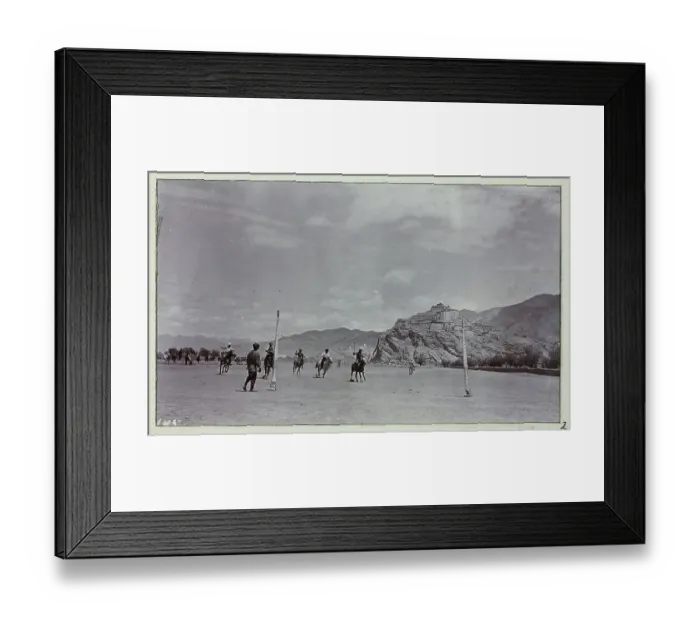 Framed Print : British Military Campaign to Tibet - polo at Gyantse Framed Print : British Military Campaign to Tibet - polo at Gyantse