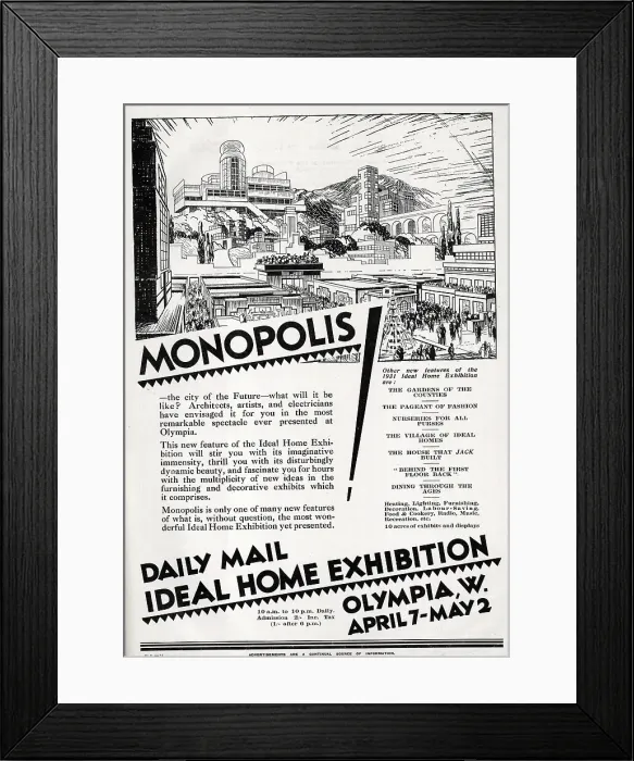 Framed Print : Advert, Daily Mail Ideal Home Exhibition, Olympia Framed Print : Advert, Daily Mail Ideal Home Exhibition, Olympia