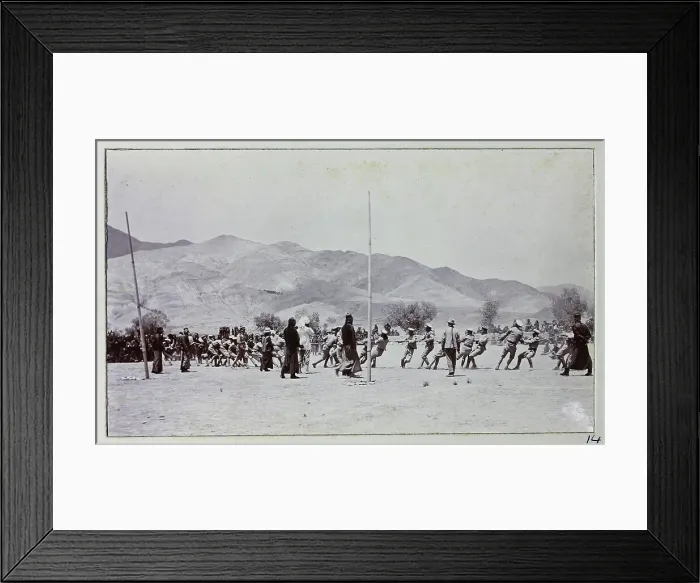 Framed Print : British Military Campaign to Tibet - tug of war Framed Print : British Military Campaign to Tibet - tug of war