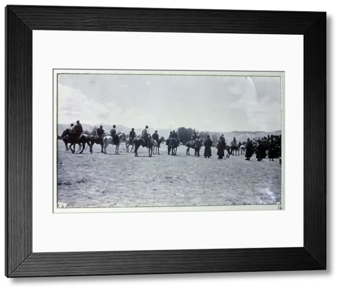 Framed Print : Tibetan polo match, from a fascinating album which reveals new details on a little-known campaign in which a British military force brushed aside Tibetan defences to capture Lhasa, in 1904 Framed Print : Tibetan polo match, from a fascinating album which reveals new details on a little-known campaign in which a British military force brushed aside Tibetan defences to capture Lhasa, in 1904