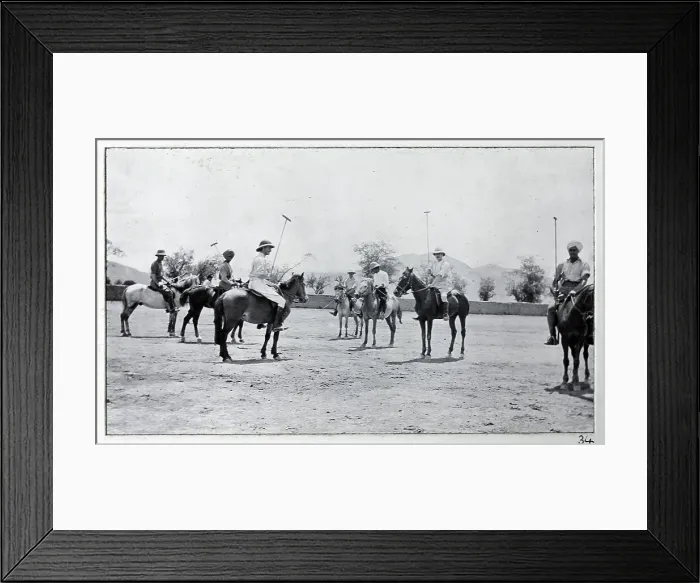 Framed Print : Playing polo at Gyantse, from a fascinating album which reveals new details on a little-known campaign in which a British military force brushed aside Tibetan defences to capture Lhasa, in 1904 Framed Print : Playing polo at Gyantse, from a fascinating album which reveals new details on a little-known campaign in which a British military force brushed aside Tibetan defences to capture Lhasa, in 1904