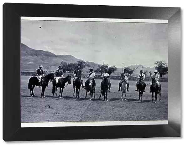 Group of polo players on horseback, from a fascinating album which reveals new details on a little-known campaign in which a British military force brushed aside Tibetan defences to capture Lhasa, in 1904