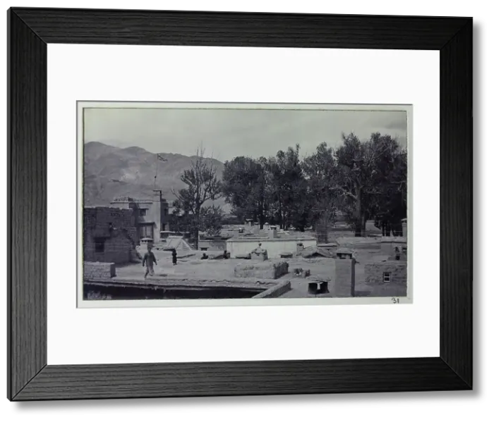 Framed Print : Roof of mission headquarters, nicknamed Changlo Manor, named after the noble Tibetan family who owned it, from a fascinating album which reveals new details on a little-known campaign in which a British military force brushed aside Tibetan defences Framed Print : Roof of mission headquarters, nicknamed Changlo Manor, named after the noble Tibetan family who owned it, from a fascinating album which reveals new details on a little-known campaign in which a British military force brushed aside Tibetan defences