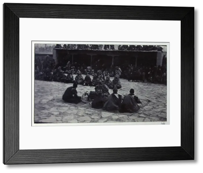 Framed Print : British Military Campaign to Tibet - monastery dancers Framed Print : British Military Campaign to Tibet - monastery dancers