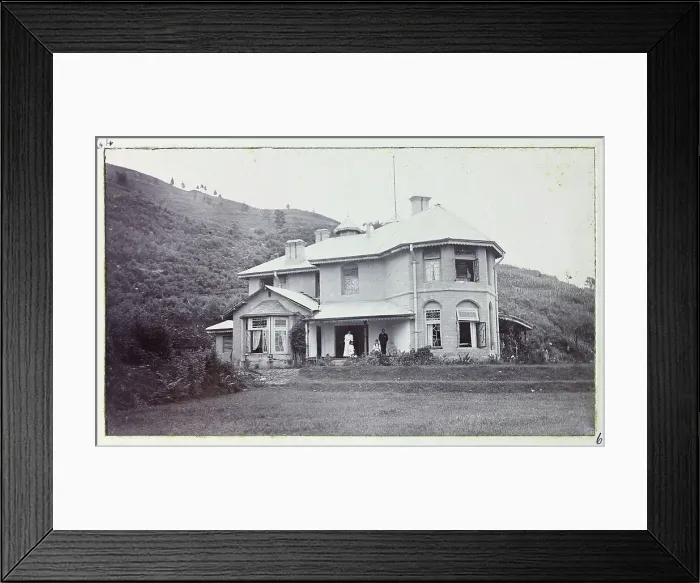 Framed Print : House in Kalimpong, West Bengal, India, from a fascinating album which reveals new details on a little-known campaign in which a British military force brushed aside Tibetan defences to capture Lhasa, in 1904 Framed Print : House in Kalimpong, West Bengal, India, from a fascinating album which reveals new details on a little-known campaign in which a British military force brushed aside Tibetan defences to capture Lhasa, in 1904