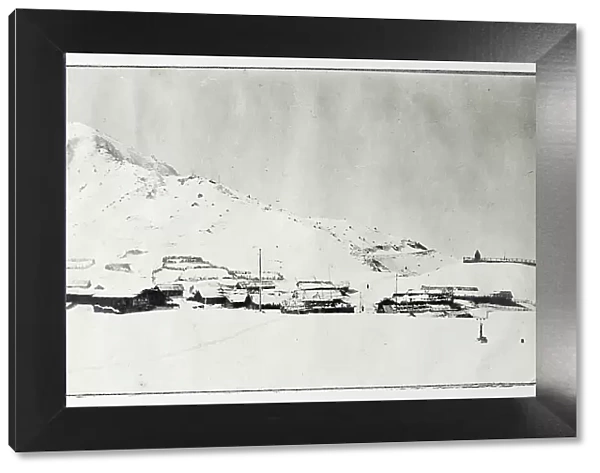 View of Gnatong, Sikkim, India, in the snow, from a fascinating album which reveals new details on a little-known campaign in which a British military force brushed aside Tibetan defences to capture Lhasa, in 1904