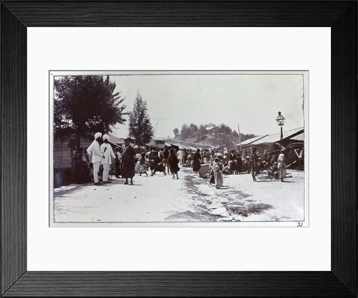 Framed Print : Street scene in Gangtok, Sikkim, India, from a fascinating album which reveals new details on a little-known campaign in which a British military force brushed aside Tibetan defences to capture Lhasa, in 1904 Framed Print : Street scene in Gangtok, Sikkim, India, from a fascinating album which reveals new details on a little-known campaign in which a British military force brushed aside Tibetan defences to capture Lhasa, in 1904