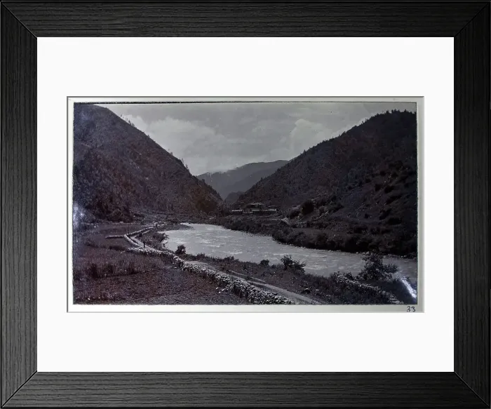 Framed Print : View of the Chumbi Valley, from a fascinating album which reveals new details on a little-known campaign in which a British military force brushed aside Tibetan defences to capture Lhasa, in 1904 Framed Print : View of the Chumbi Valley, from a fascinating album which reveals new details on a little-known campaign in which a British military force brushed aside Tibetan defences to capture Lhasa, in 1904