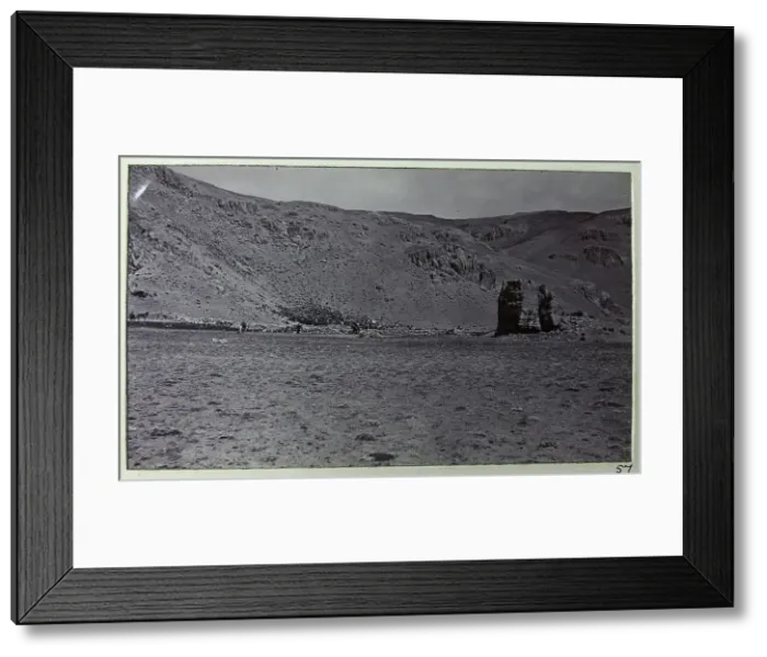 Framed Print : Guan battlefield, from a fascinating album which reveals new details on a little-known campaign in which a British military force brushed aside Tibetan defences to capture Lhasa, in 1904 Framed Print : Guan battlefield, from a fascinating album which reveals new details on a little-known campaign in which a British military force brushed aside Tibetan defences to capture Lhasa, in 1904
