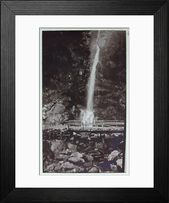 Framed Print : Waterfall near Gangtok, Sikkim, India, from a fascinating album which reveals new details on a little-known campaign in which a British military force brushed aside Tibetan defences to capture Lhasa, in 1904 Framed Print : Waterfall near Gangtok, Sikkim, India, from a fascinating album which reveals new details on a little-known campaign in which a British military force brushed aside Tibetan defences to capture Lhasa, in 1904