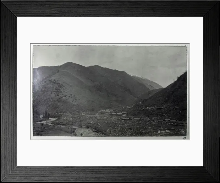 Framed Print : View of Chumbi village, from a fascinating album which reveals new details on a little-known campaign in which a British military force brushed aside Tibetan defences to capture Lhasa, in 1904 Framed Print : View of Chumbi village, from a fascinating album which reveals new details on a little-known campaign in which a British military force brushed aside Tibetan defences to capture Lhasa, in 1904