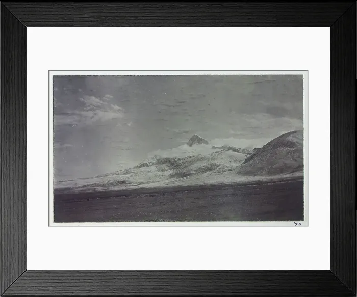 Framed Print : Mount Jomolhari or Chomolhari, on the border between Tibet and Bhutan, from a fascinating album which reveals new details on a little-known campaign in which a British military force brushed aside Tibetan defences to capture Lhasa, in 1904 Framed Print : Mount Jomolhari or Chomolhari, on the border between Tibet and Bhutan, from a fascinating album which reveals new details on a little-known campaign in which a British military force brushed aside Tibetan defences to capture Lhasa, in 1904