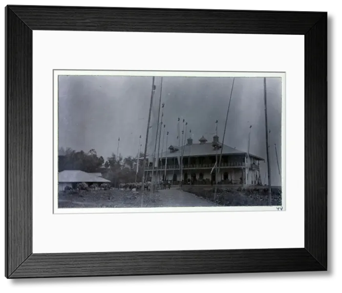 Framed Print : The Dalai Lama's House at Kalimpong, India, from a fascinating album which reveals new details on a little-known campaign in which a British military force brushed aside Tibetan defences to capture Lhasa, in 1904