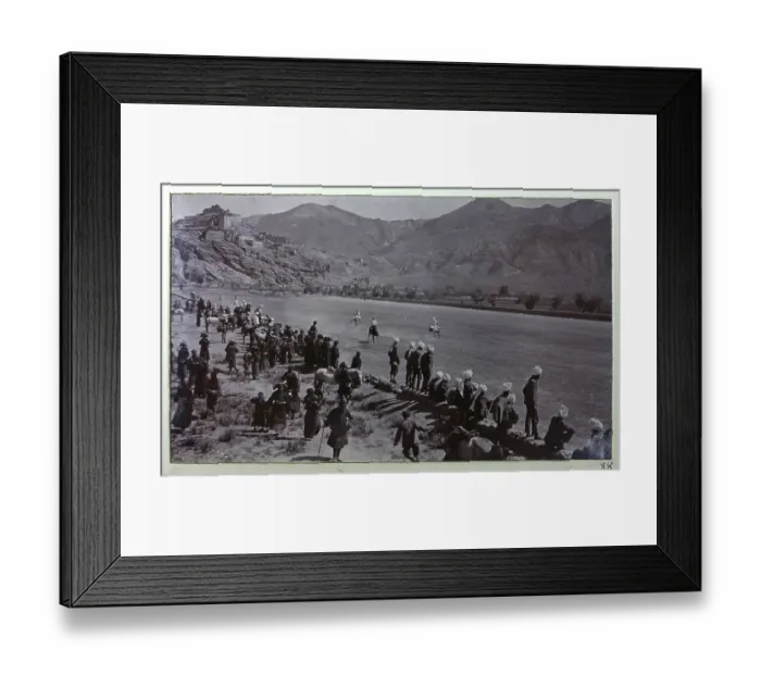 Framed Print : British Military Campaign to Tibet - polo at Gyantse Framed Print : British Military Campaign to Tibet - polo at Gyantse