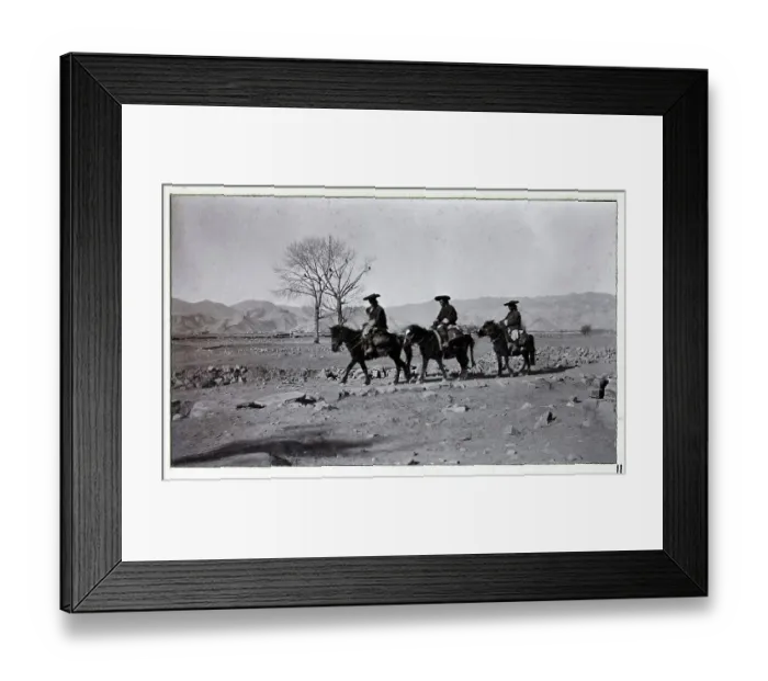 Framed Print : Photograph from a fascinating album which reveals new details on a little-known campaign in which a British military force brushed aside Tibetan defences to capture Lhasa, in 1904