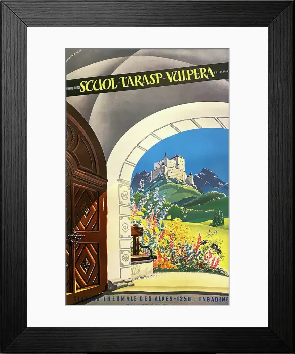 Framed Print : Poster, Engadine, Swiss Alps Framed Print : Poster, Engadine, Swiss Alps