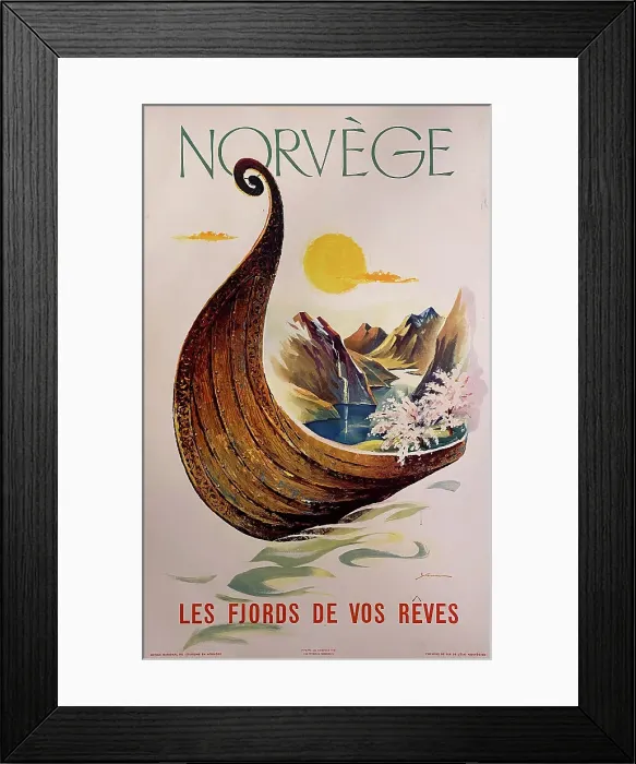 Framed Print : Poster, Norwegian Fjords Framed Print : Poster, Norwegian Fjords