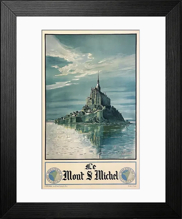 Framed Print : Poster, Mont St Michel, France Framed Print : Poster, Mont St Michel, France