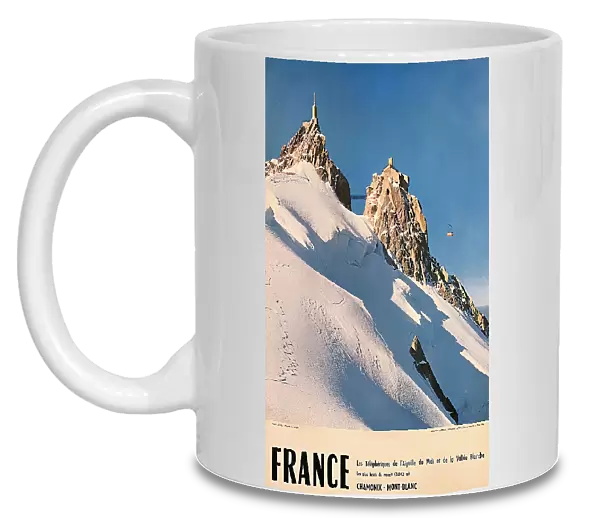 Poster, Chamonix and Mont Blanc, France