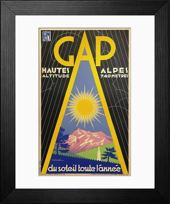 Framed Print : PLM poster, French Alps Framed Print : PLM poster, French Alps