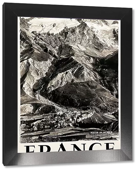 Poster, Massif de la Meije, French Alps