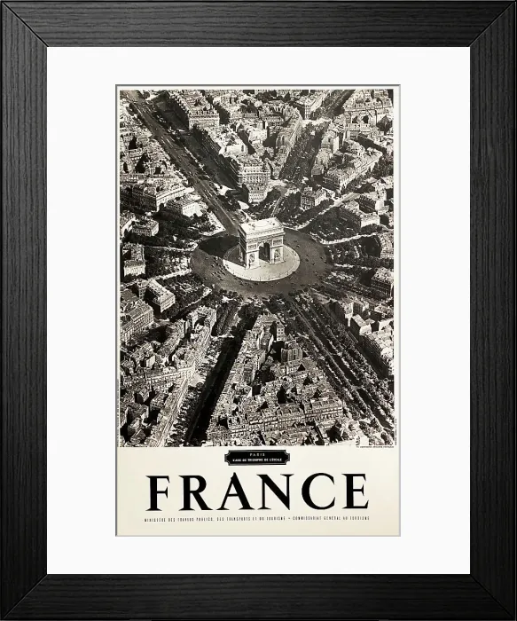 Framed Print : Poster, Arc de Triomphe, Paris, France Framed Print : Poster, Arc de Triomphe, Paris, France