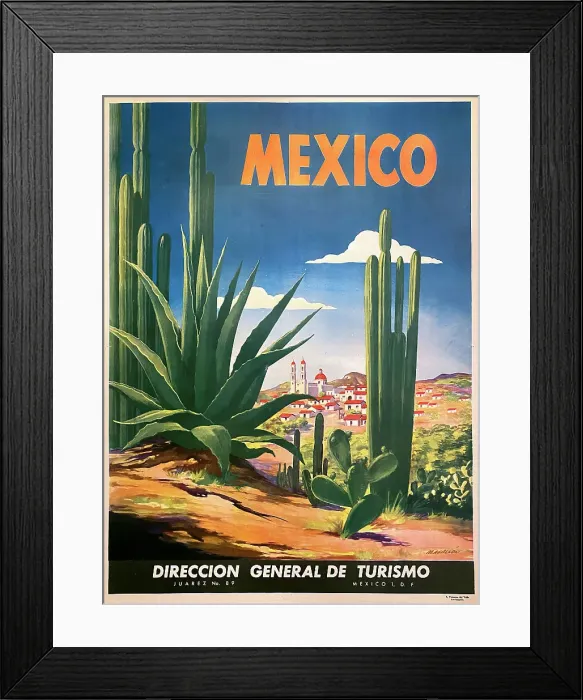 Framed Print : Poster, Mexico Framed Print : Poster, Mexico