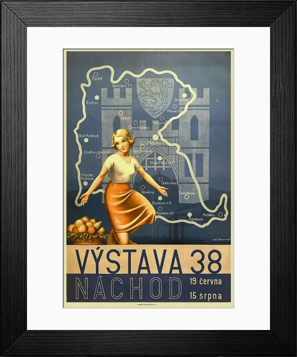 Framed Print : Poster, Vystava Nachod (Exhibition), Czechoslovakia Framed Print : Poster, Vystava Nachod (Exhibition), Czechoslovakia