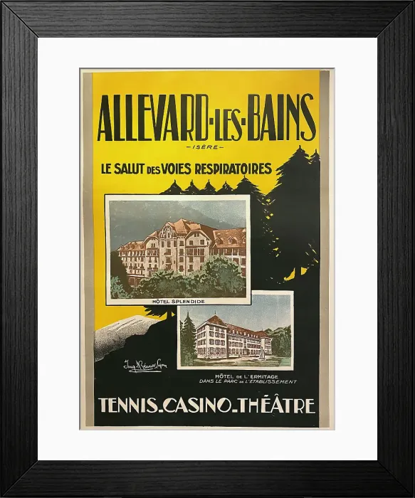 Framed Print : Poster, Allevard les Bains, Isere, France Framed Print : Poster, Allevard les Bains, Isere, France