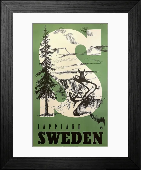 Framed Print : Poster, Lapland, Sweden Framed Print : Poster, Lapland, Sweden