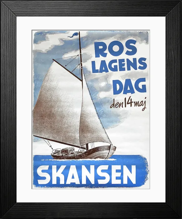 Framed Print : Poster, sailing event, 14 May, Skansen, Sweden Framed Print : Poster, sailing event, 14 May, Skansen, Sweden