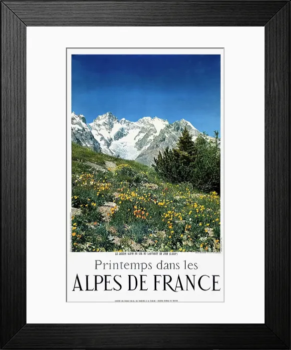 Framed Print : Poster, Spring in the French Alps Framed Print : Poster, Spring in the French Alps