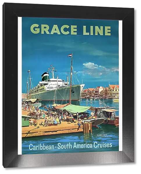 Poster, Grace Line, Caribbean and South American Cruises