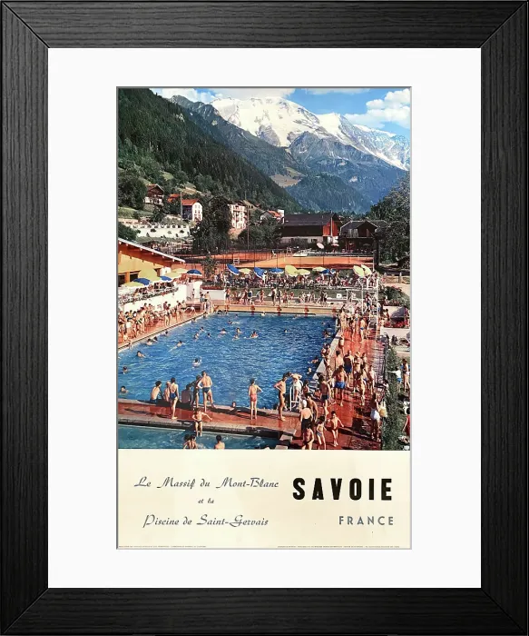 Framed Print : Poster, Savoie and Mont Blanc, France Framed Print : Poster, Savoie and Mont Blanc, France