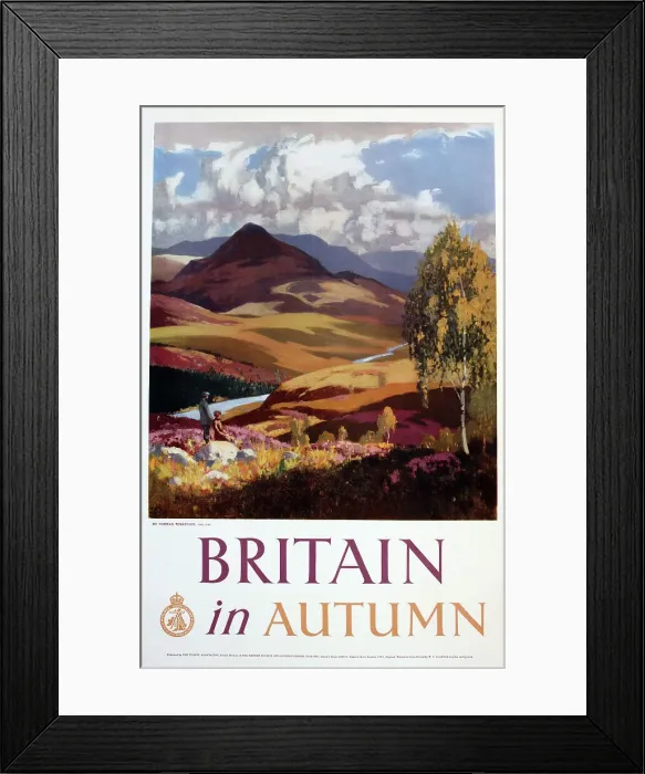 Framed Print : Poster, Britain in Autumn Framed Print : Poster, Britain in Autumn