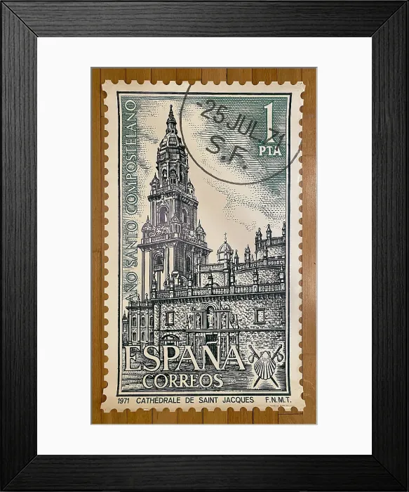 Framed Print : Poster, Spanish stamp design Framed Print : Poster, Spanish stamp design